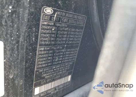 2017 Land Rover Range Rover Sport Hse из США, поврежденный, VIN SALWR2FV8HA153089